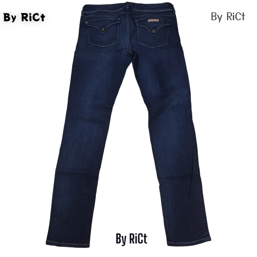 Hudson Super Skinny Mid Rise Women's Jeans Size 31x30 Soft Blue Denim Stretch